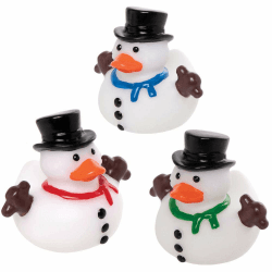 🦆🎅 Baker Ross Schneemann-Gummienten - Weihnachtsspielzeug für Kinder