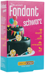 🍰🎂 Decocino Fondant, Schwarz, 250 g (1er Pack) - ideal zum Verzieren von Kuchen, Torten, Cupcakes 🍰🎂