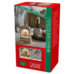 Konstsmide LED Wasserlaterne, weiß 🌟 Weihnachtsmarkt 🎄 Batteriebetrieben & USB