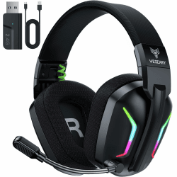 WESEARY WG1 Bluetooth Headset | 2,4G Wireless Gaming Headset mit Mikrofon