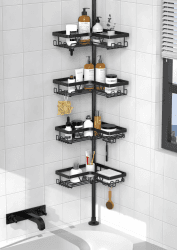 Kegii Teleskop Duschregal Schwarz 🚿