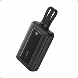 🔋📱 Anker Powerbank 20000mAh 30W Max. Schnell-Ladegerät mit integriertem USB-C & Lightning-Kabeln