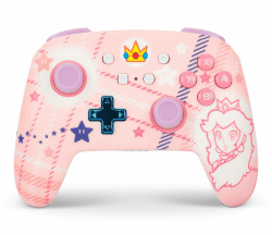🎮 Verbesserter Kabelloser PowerA-Controller für Nintendo Switch - Prinzessin-Peach-Plaid