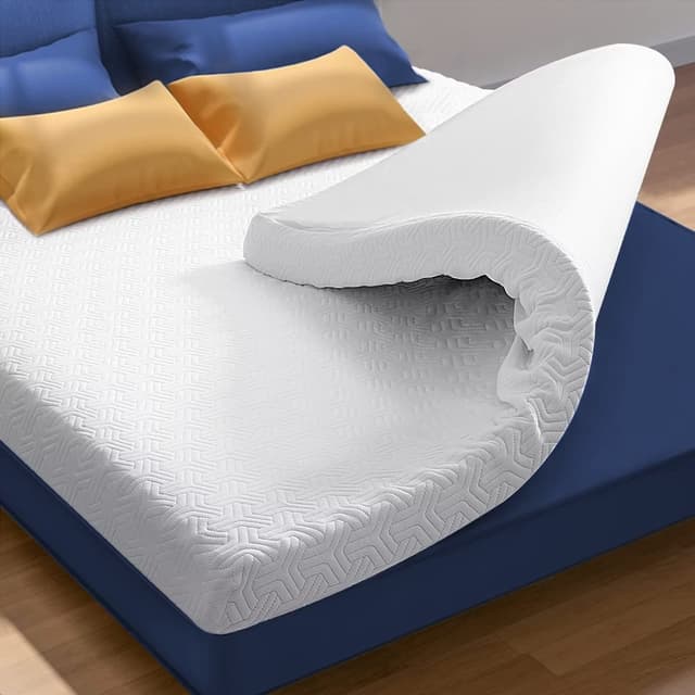 DUANDUAN Topper 180x200cm - 7.5cm Höhe Zwei Härtegrade H3&H2 Memory Foam Matratzen Topper