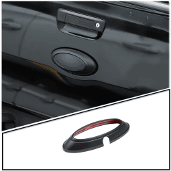 🚗 DIYUCAR ABS Kunststoff Matt Schwarz Auto Rear Badge Ring Logo Rahmen Cover Trim Für Ford Ranger 2015-2021 Autozubehör