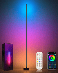 Miortior LED Stehlampe Wohnzimmer, RGB Ecklampe Dimmbar 🌈🌟