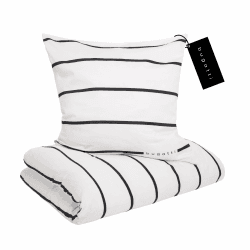🛌🏻 Luxuriöse Bugatti Bettwäsche 135x200 cm - Satinbettwäsche weiß/schwarz 🖤