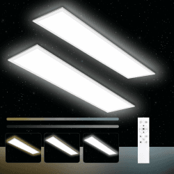 Oraymin 2er Deckenlampe LED Panel Dimmbar 120x30cm mit Fernbedienung