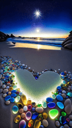 ZHUMUTO Diamond Painting Groß XXL Bilder Set Erwachsene - Strand Herz 5D Diamant Malerei