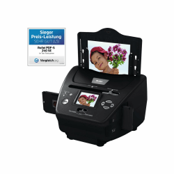 📸🔎 Rollei PDF-S 240 SE - Multiscanner für Fotos, Dias und Negative - Schwarz
