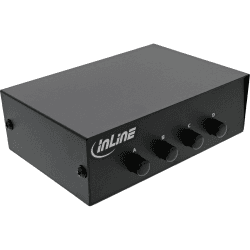 🔀 InLine® Seriell-Umschalter manuell 4-Fach, RS232, 9-polig Sub-D