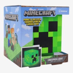 🎮 Minecraft Creeper Tischlampe mit offiziellen Creeper-Sounds 🌙