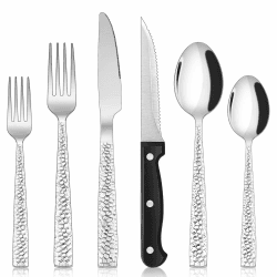 Terlulu 72-teiliges Edelstahl Besteckset mit Steakmesser - 12 Personen