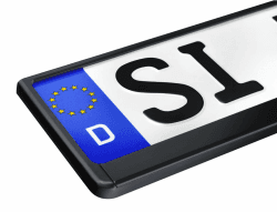 Premium Schwarze Auto Kennzeichenhalter im 2er Set - Made in Germany