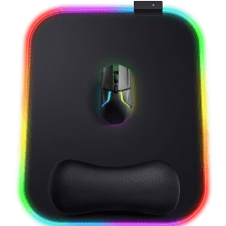 🎮 Gimars RGB Mauspad Gaming mit Handauflage, 305x254mm Großes Gelkissen Mouspad 🌈