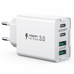 USB C Ladegerät 40W,4 Ports Mehrfach Ladegerät mit USB-C und USB-A 🔌📱