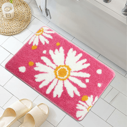 🌼🛁 Ubaywey Kleine Daisy Badezimmerteppich - Niedliche Gänseblümchen Badematte!