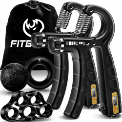 FitBeast Handtrainer Trainingsset (5-teilig) 🏋️‍♂️👐 - Handkrafttrainer mit intelligentem Zähler