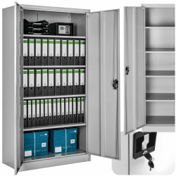 🔒 tectake® Aktenschrank abschließbar - Büroschrank aus Stahl 📚