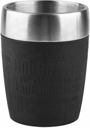 🌟 Emsa 514514 Isolier-Trinkbecher, Mobil genießen, 200 ml, Dreh- Trinkverschluss, Schwarz 🌟