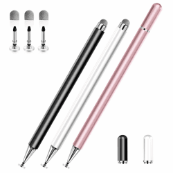 🌟 Tablet Stift Stylus Pen 2-in-1 Touchscreen Stift - 3er-Pack Schwarz, Gold, Weiß 🌟