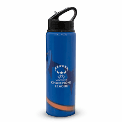 UEFA Frauen Champions League 750 ml Aluminiumflasche mit faltbarem Strohhalm 🏆⚽