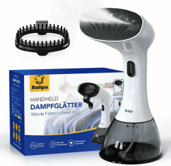 Rolipo Dampfglätter 400ML Steamer Wassertank Dampfbürste Faltenentferner