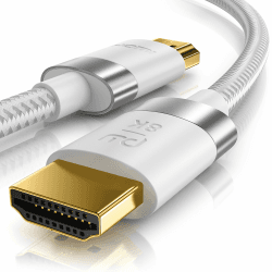 CSL - 8k / 4k HDMI Kabel 2.1/2.0-3m - 8K @ 60Hz / 120Hz - 4K @ 240Hz - 48 Gbit/s - 3D - Ultra High Speed mit Ethernet - TV Blu-ray PS5 Xbox Series X Switch - weiß - 3 Meter 🎮