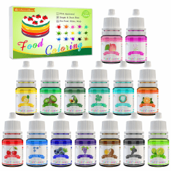 Lebensmittelfarbe - 15 Flüssige Lebensmittel Farben Set 🌈🍰