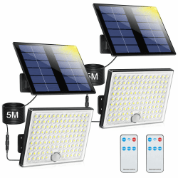 🌞🌿 Solarlampen für Außen mit Fernbedienung - 2 Stück 🌳🔆