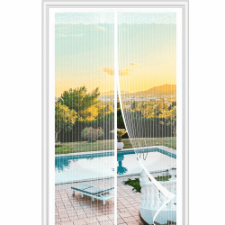 Fliegenvorhang Balkontür Magnet, Fliegengitter Terrassentür Ohne Bohren 90x200cm
