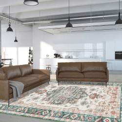 Vamcheer Teppich Wohnzimmer Teppich Vintage-Kurzflor Outdoor Teppich 🌿🏡