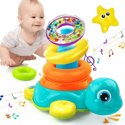 HUIYOKAY Baby Spielzeug ab 6-12 Monate 🐢 Musikalische Sensorikspielzeug 🎶 Geschenk ab 1 Jahr 🎁