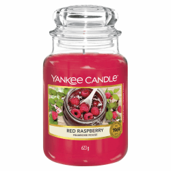 Yankee Candle Duftkerze im Glas (groß) | Red Raspberry | 150 Stunden Brenndauer 🕯️🍇