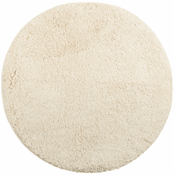 🛁 Brandsseller Badezimmerteppich Ø 60 cm Badvorleger Badematte Badteppich rund Chenille rutschfest saugstark maschinenwaschbar - Beige 🛁