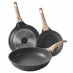 Motase Pfannenset Antihaft 20/24/28cm mit Diamant Nanobeschichtung 🍳🌟