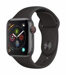 🌟 Super Angebot! Apple Watch Series 4 44mm (GPS + Cellular) - Aluminiumgehäuse Space Grau Schwarz Sportarmband (Generalüberholt)