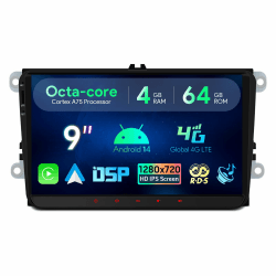 XTRONS 9" Android 14 Autoradio mit Navi Octa Core 4GB 64GB 🚗📱