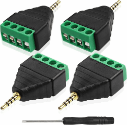 🔌🎧 2.5mm TRRS Schrauben-Klemmenblock-Balun-Steckverbindern