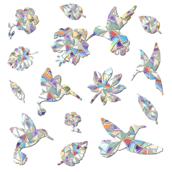 🌈 TAKUZA 30 Stück Suncatcher Sticker, Prisma Fensteraufkleber 🐦