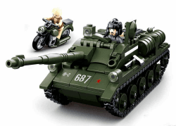 🌟 Super Deal! Sluban SL95558, WWII - Alliierter Jagdpanzer Spielset 🌟