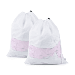OTraki Wäschesäcke XXL, 50x60cm Wäschenetz Groß, Wäschebeutel Reise mit Kordelzug (2 Pack)
