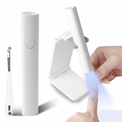 ANGNYA Mini UV Lampe für Nägel - Tragbare UV Nagellampe mit Ständer