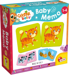 🧠🦒 Lisciani - CAROTINA BABY - Baby Memo - Tiere - 24 Karten - Lernspiel für Kinder von 1 bis 4 Jahren 🦁🐘