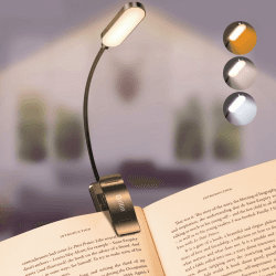 Gritin Leselampe Buch Klemme - USB Wiederaufladbare Buchlampe mit 16 LEDs