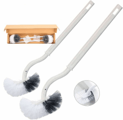 🚽🧹 2er-Pack Toilettenbürste mit Randreiniger - Upgrade WC Bürste