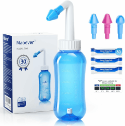 👃 Nasendusche Set mit 30 Nasenwasch-Salzpaketen und Aufkleberthermometer