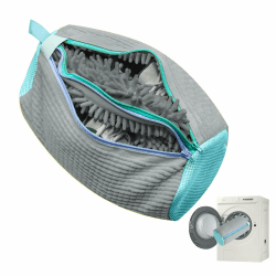TrendGate 2 in 1 Schuhwaschbeutel Waschmaschine 🌟 Doppel-Reißverschluss Doppeltaschen Schuhbeutel