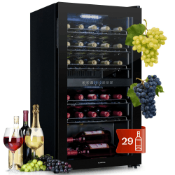 🍷🥂 Klarstein Weinkühlschrank 2 Zonen 80L - Wine Fridge 29 Flaschen 🍇