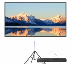 🎥 VISULAPEX 80" Leinwand Beamer mit Ständer, 4K HD 16:9 Tragbar 🌟